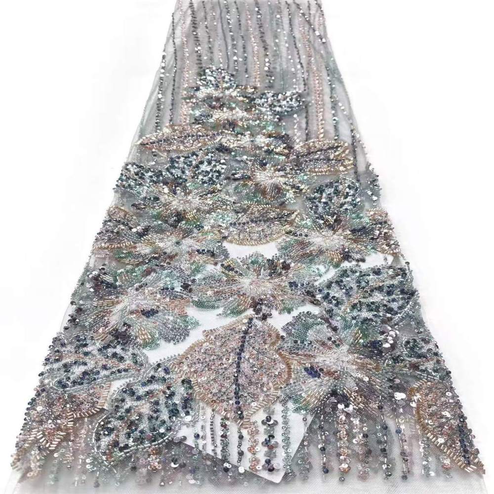 Beaded Tulle Fabric - 5 Yards | HN543