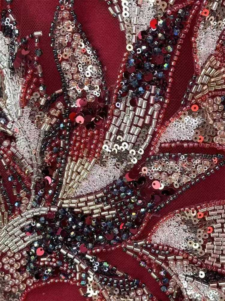 Beaded Tulle Fabric - 5 Yards | COD HN544