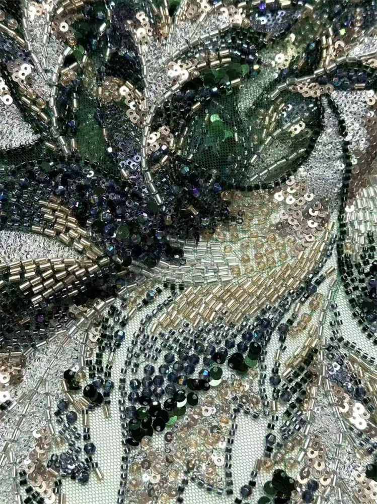 Beaded Tulle Fabric - 5 Yards | COD HN544
