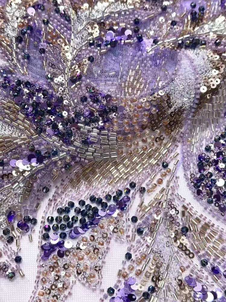 Beaded Tulle Fabric - 5 Yards | COD HN544