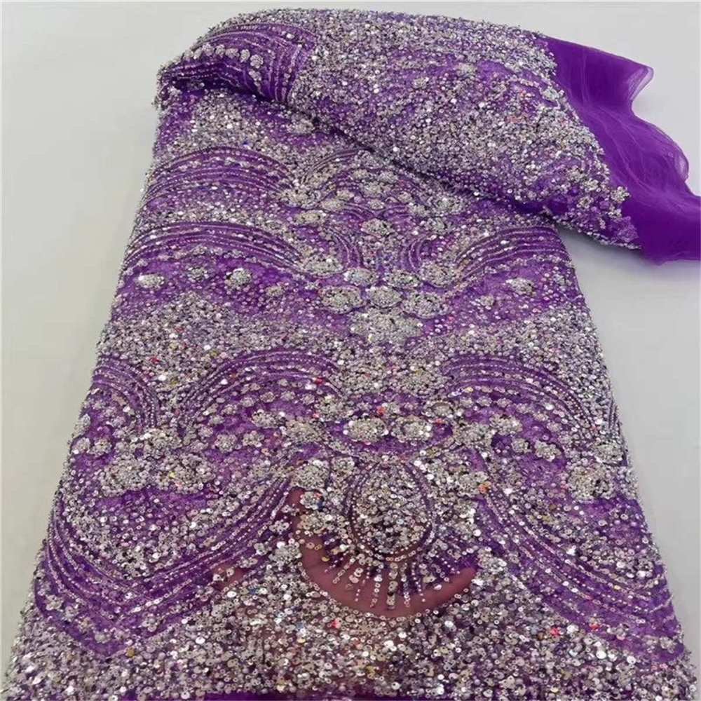 Beaded Tulle Fabric - 5 Yards | COD lil055