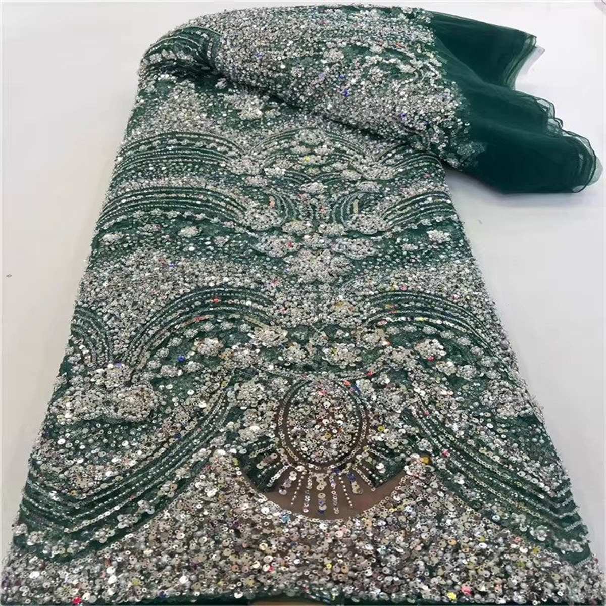 Beaded Tulle Fabric - 5 Yards | COD lil055