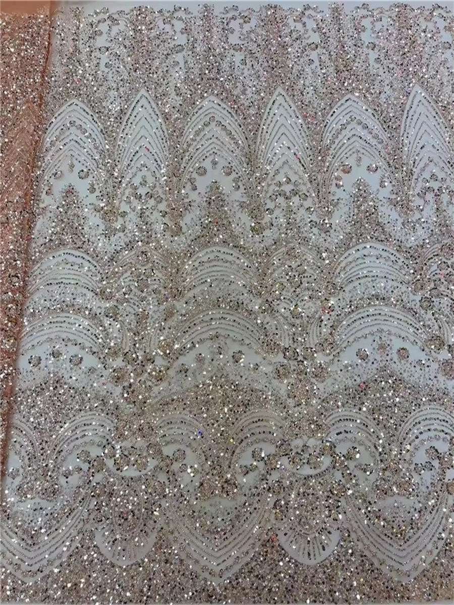 Beaded Tulle Fabric - 5 Yards | COD lil055