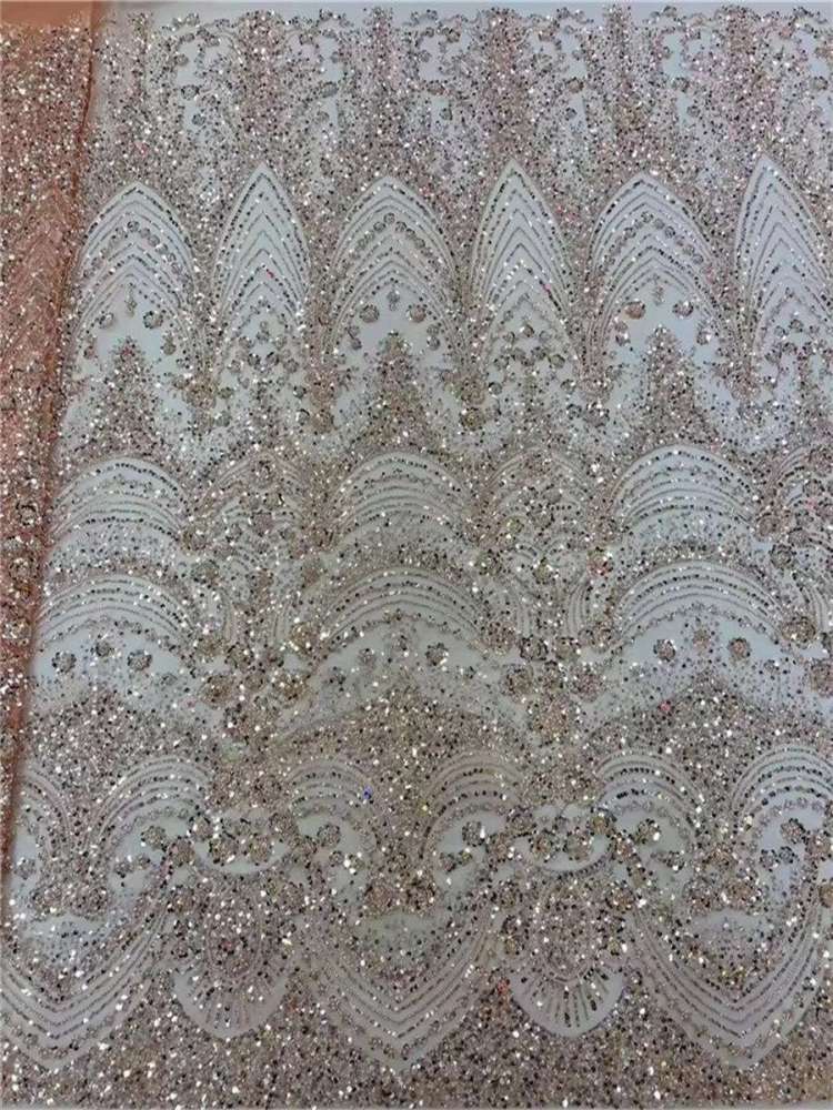 Beaded Tulle Fabric - 5 Yards | COD lil055