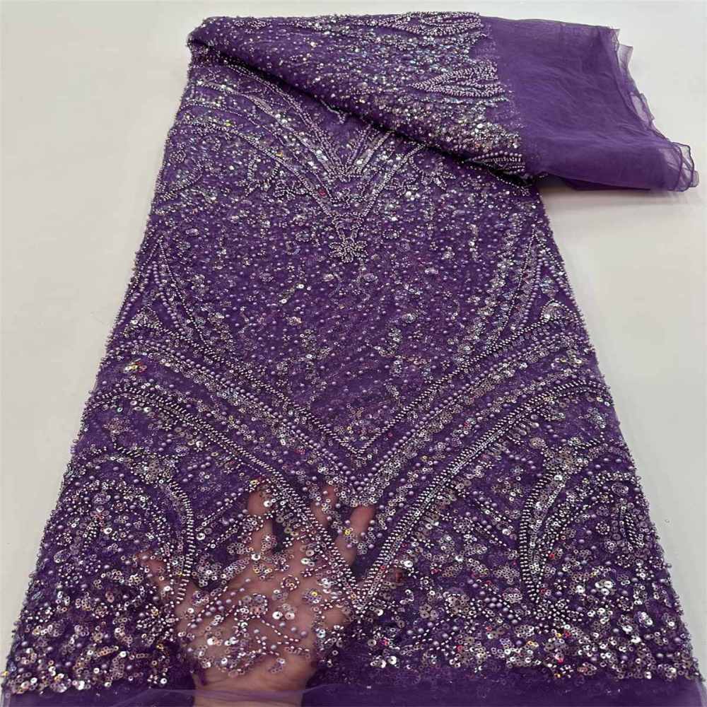 Beaded Tulle Fabric - 5 Yards | COD