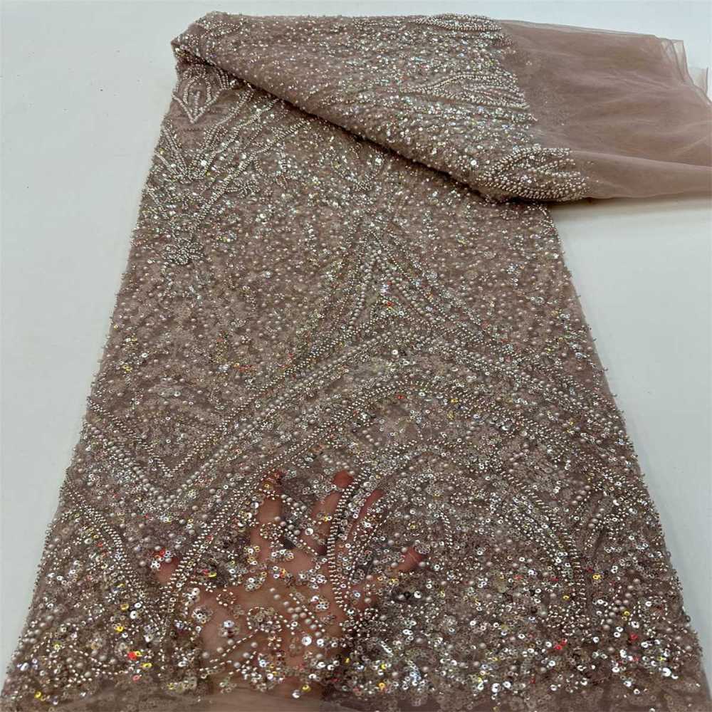 Beaded Tulle Fabric - 5 Yards | COD