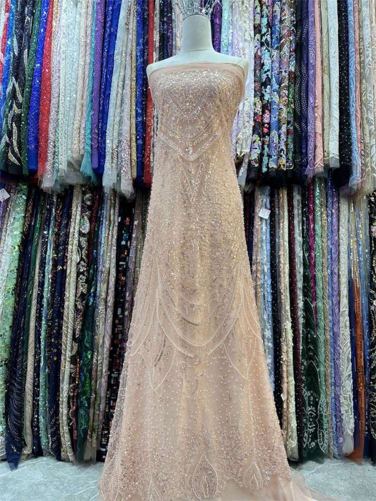 Beaded Tulle Fabric - 5 Yards | COD