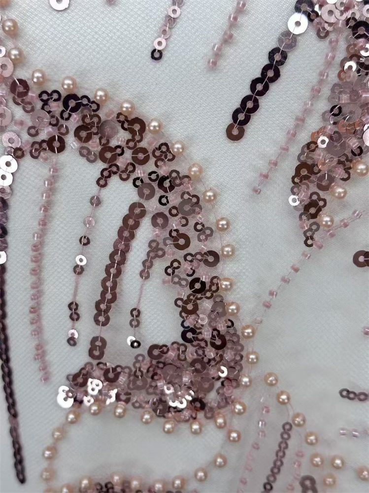 Beaded Tulle Fabric - 5 Yards | COD HN547