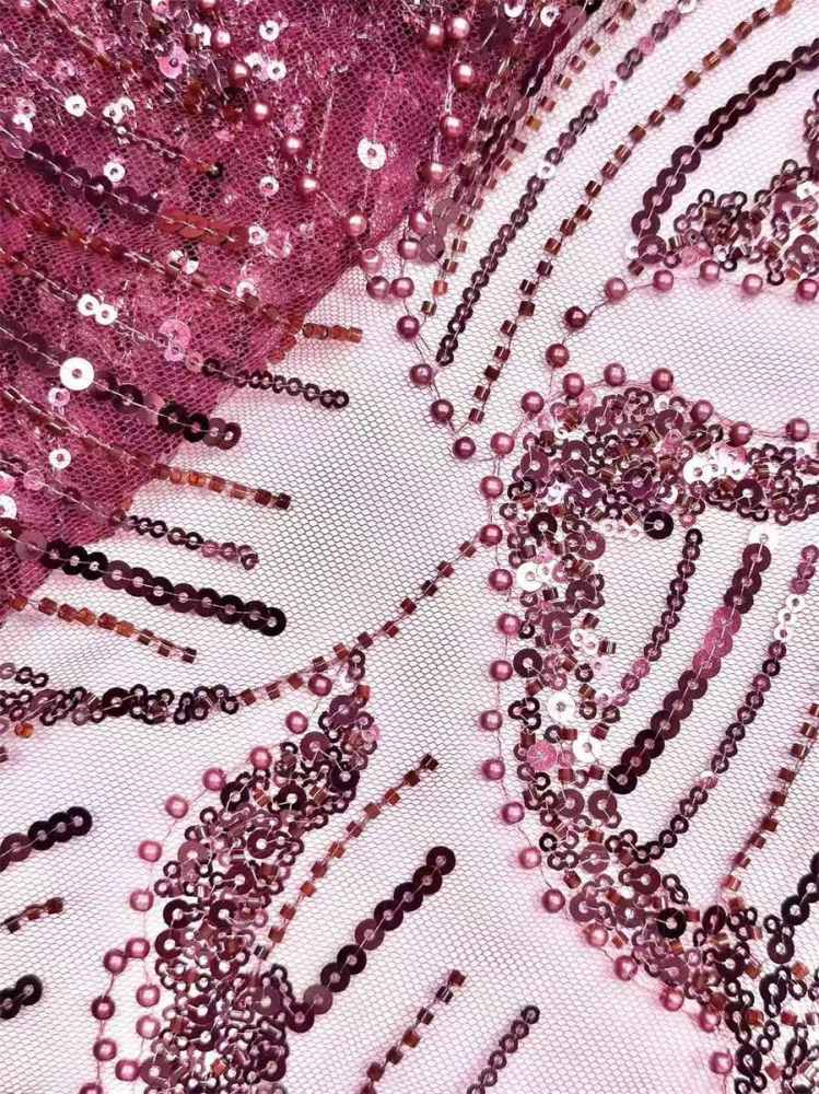 Beaded Tulle Fabric - 5 Yards | COD HN547