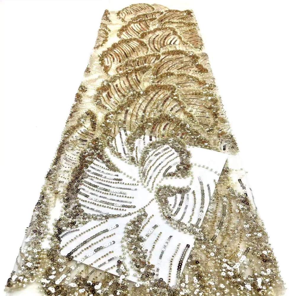 Beaded Tulle Fabric - 5 Yards | COD HN547
