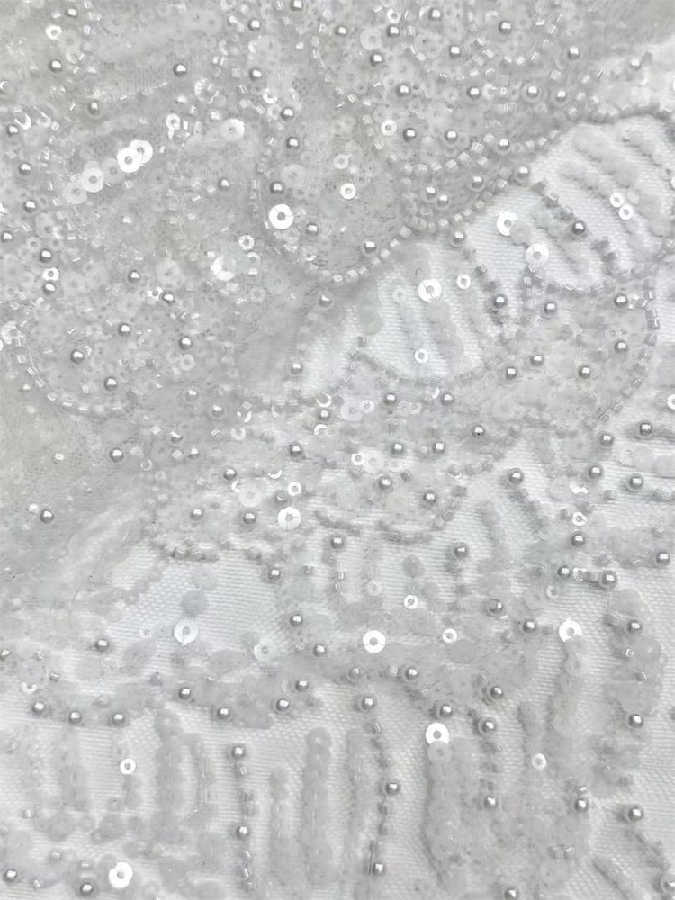 Beaded Tulle Fabric - 5 Yards | COD HN548