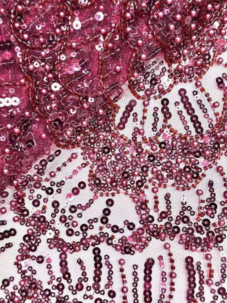 Beaded Tulle Fabric - 5 Yards | COD HN548