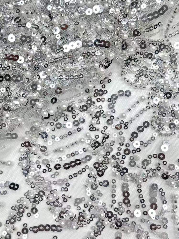 Beaded Tulle Fabric - 5 Yards | COD HN548