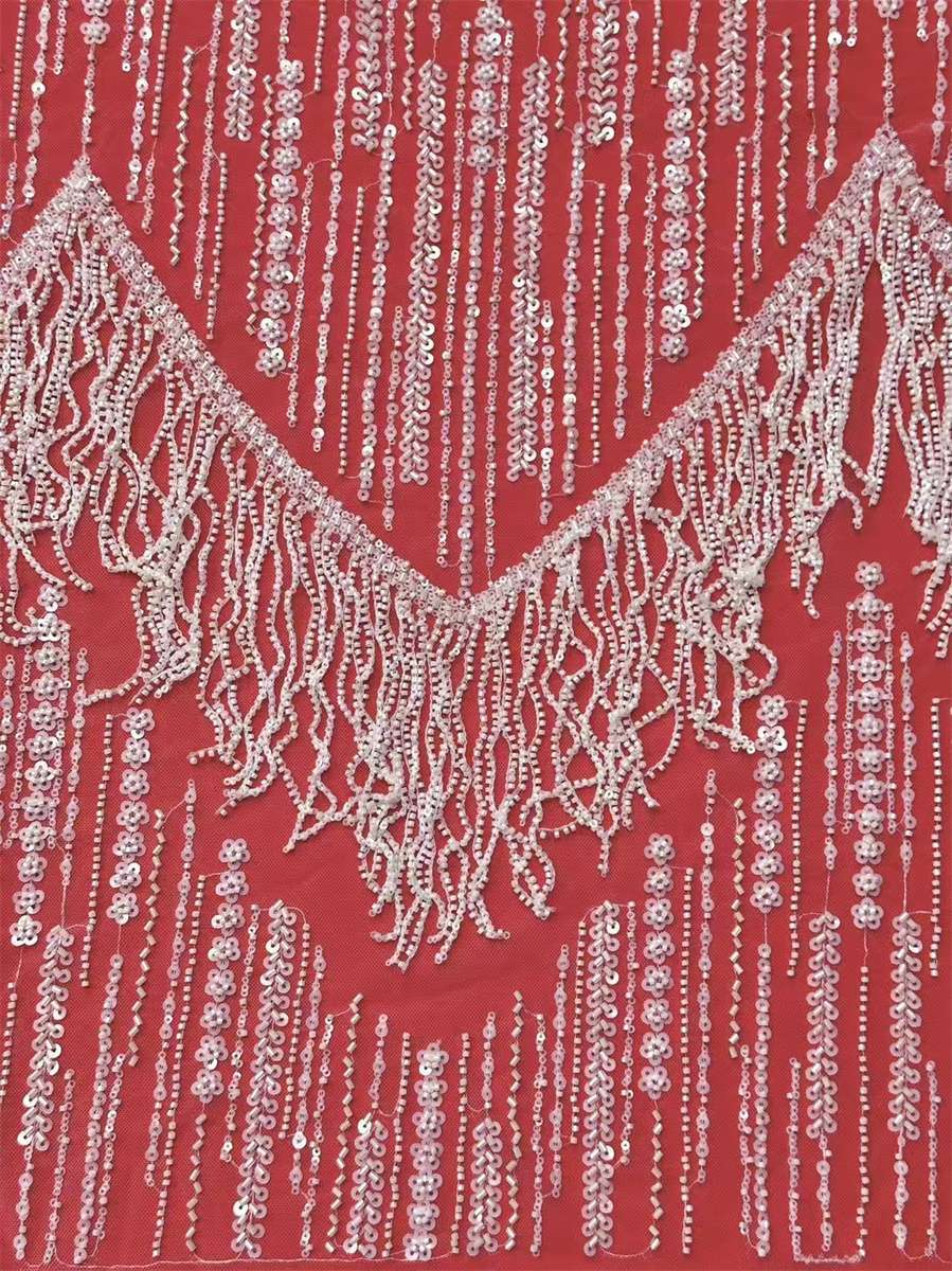 Beaded Tulle Fabric - 5 Yards | COD HN553