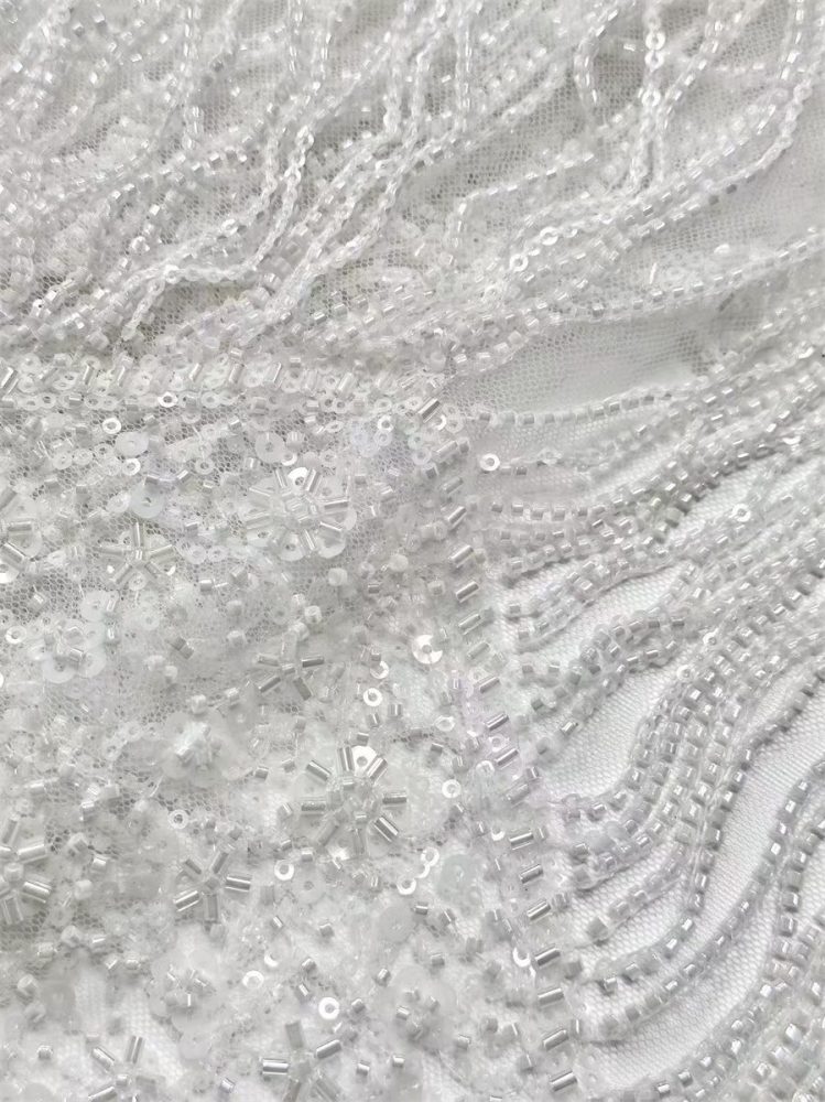Beaded Tulle Fabric - 5 Yards | COD HN553