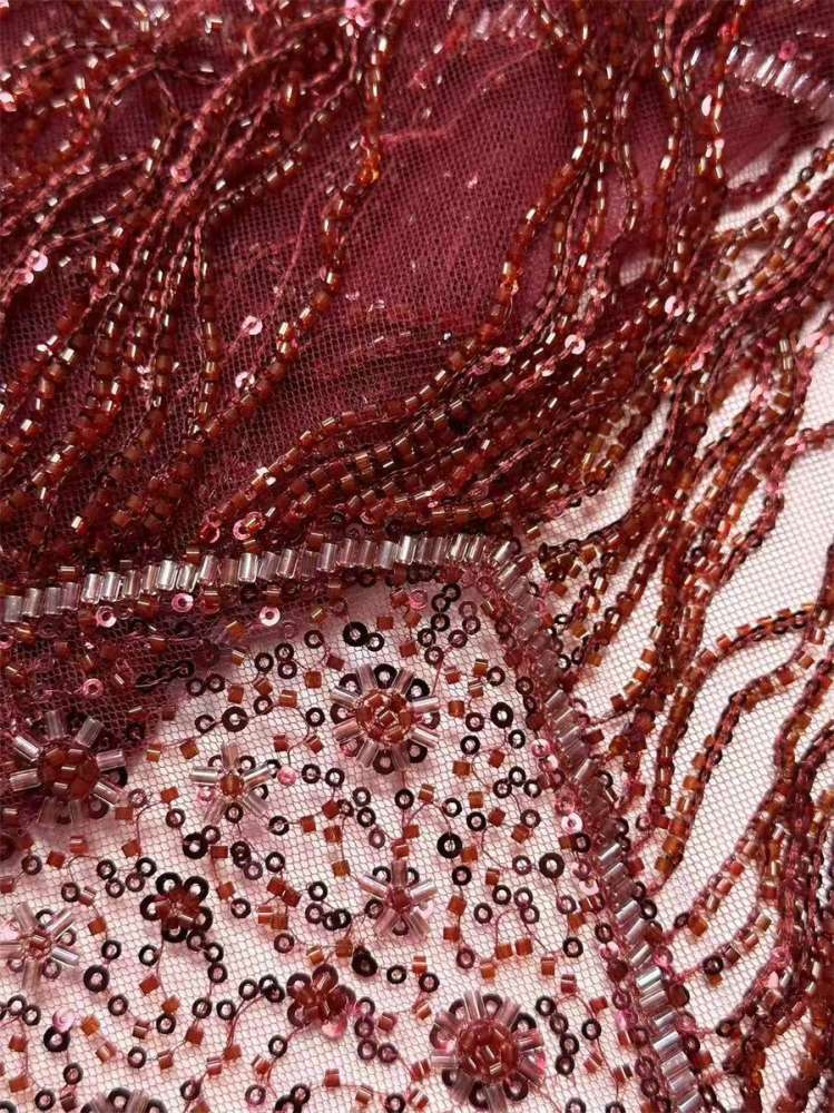 Beaded Tulle Fabric - 5 Yards | COD HN553