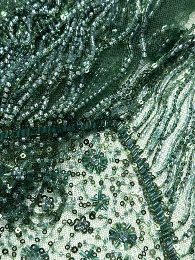 Beaded Tulle Fabric - 5 Yards | COD HN553