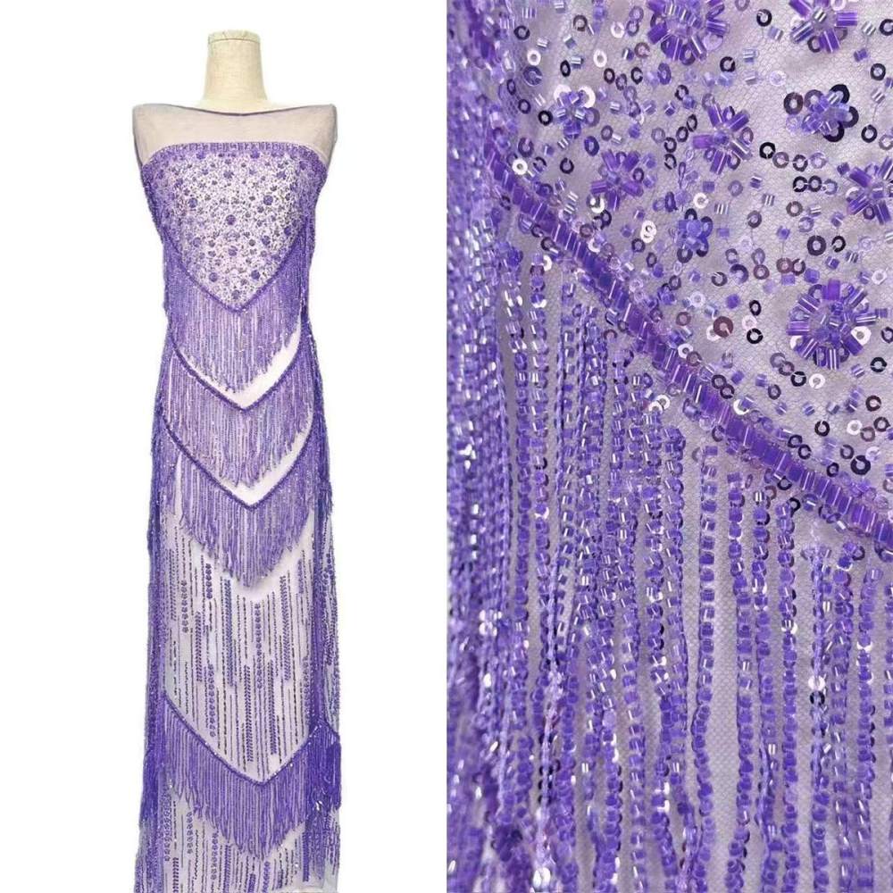 Beaded Tulle Fabric - 5 Yards | COD HN553