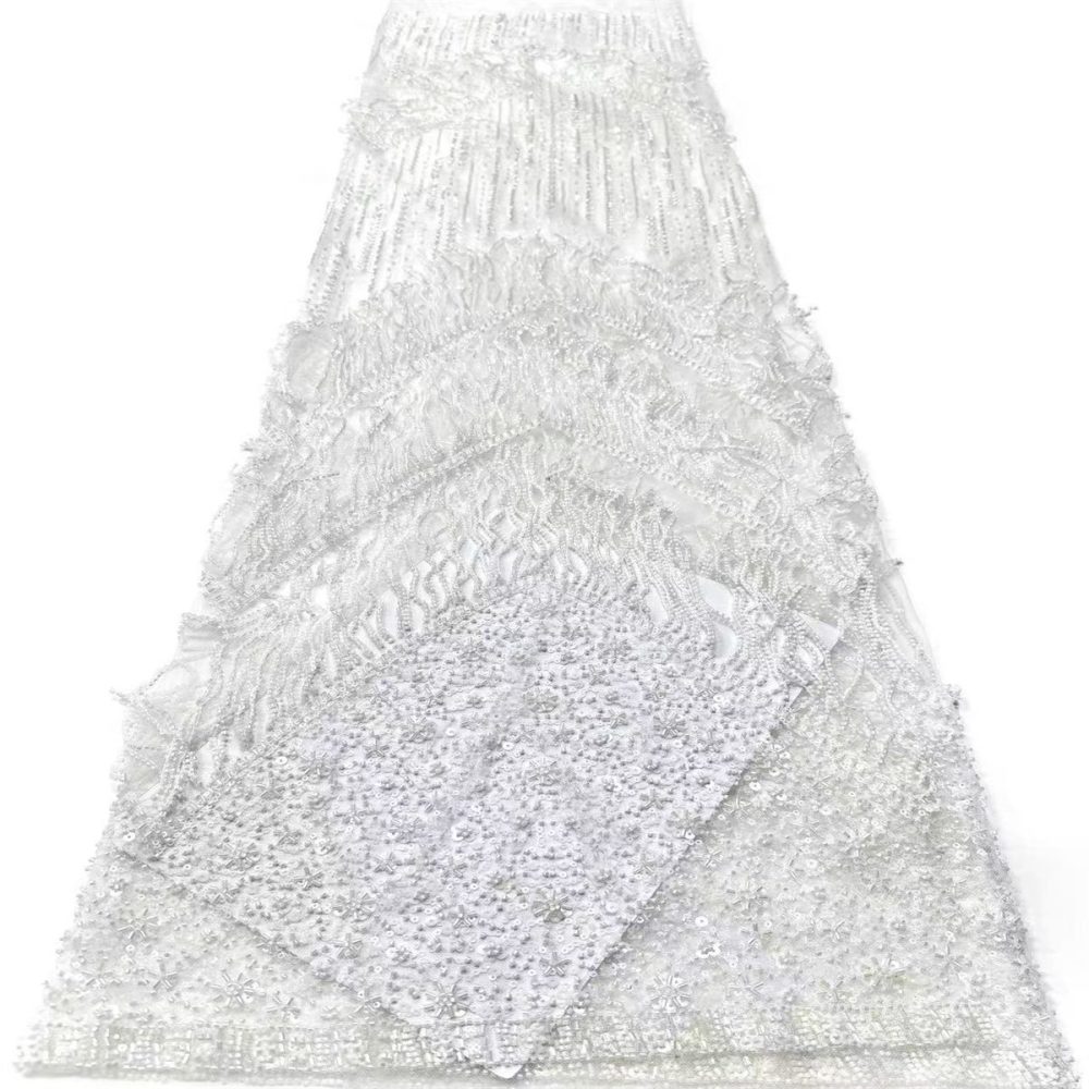Beaded Tulle Fabric - 5 Yards | COD HN553