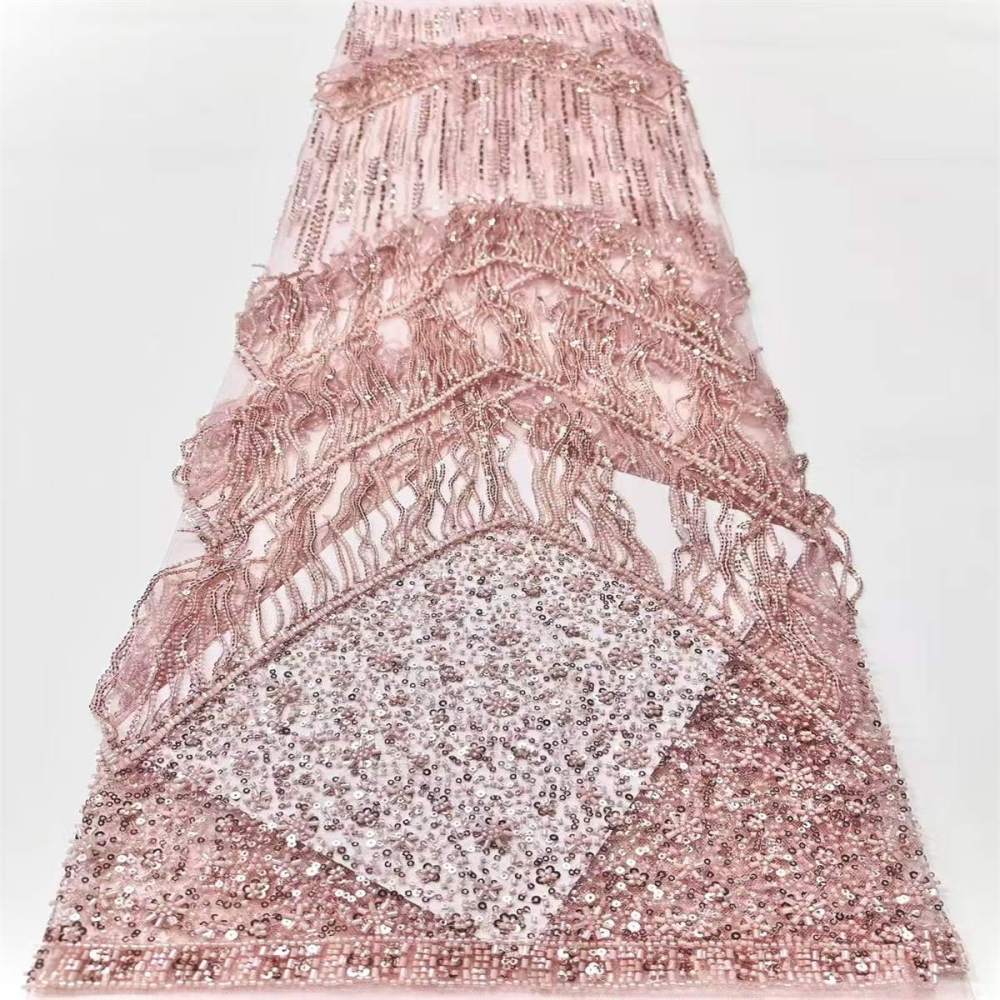 Beaded Tulle Fabric - 5 Yards | COD HN553