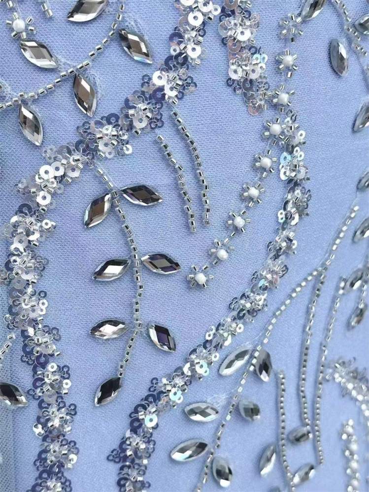 Beaded Tulle Fabric - 5 Yards | COD HN554