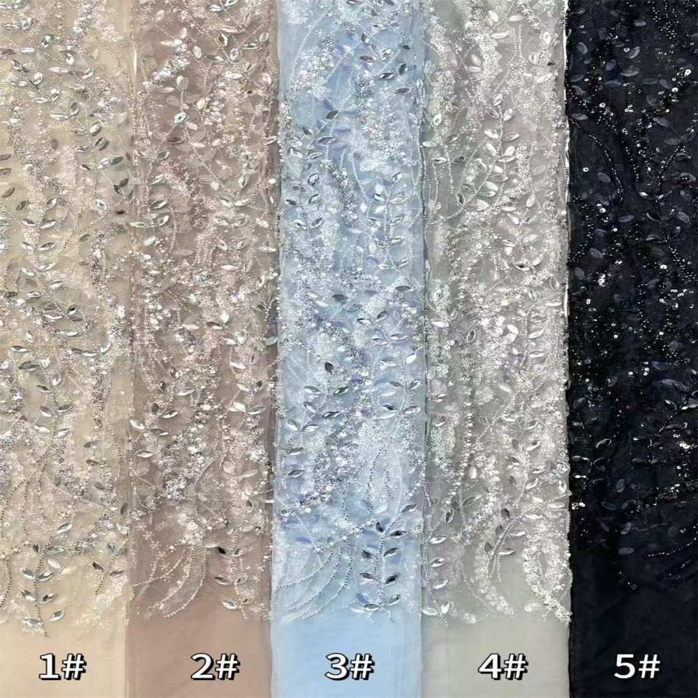 Beaded Tulle Fabric - 5 Yards | COD HN554