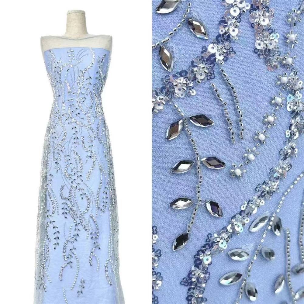 Beaded Tulle Fabric - 5 Yards | COD HN554