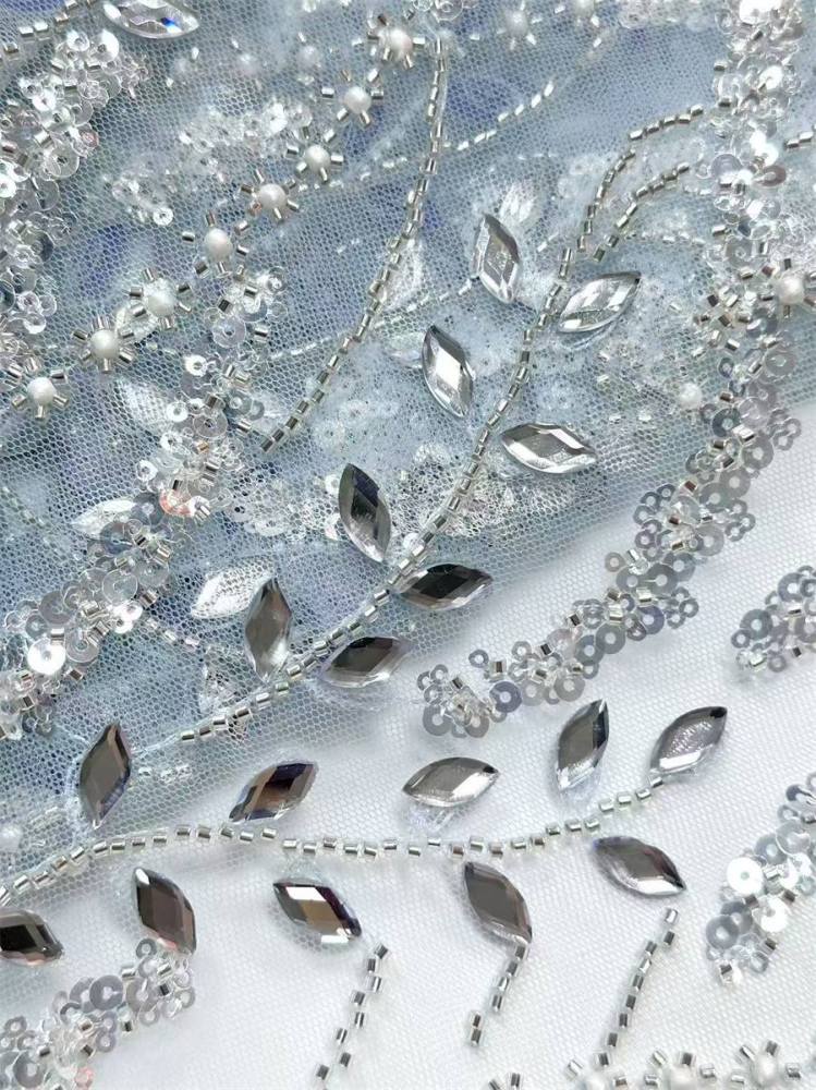 Beaded Tulle Fabric - 5 Yards | COD HN554