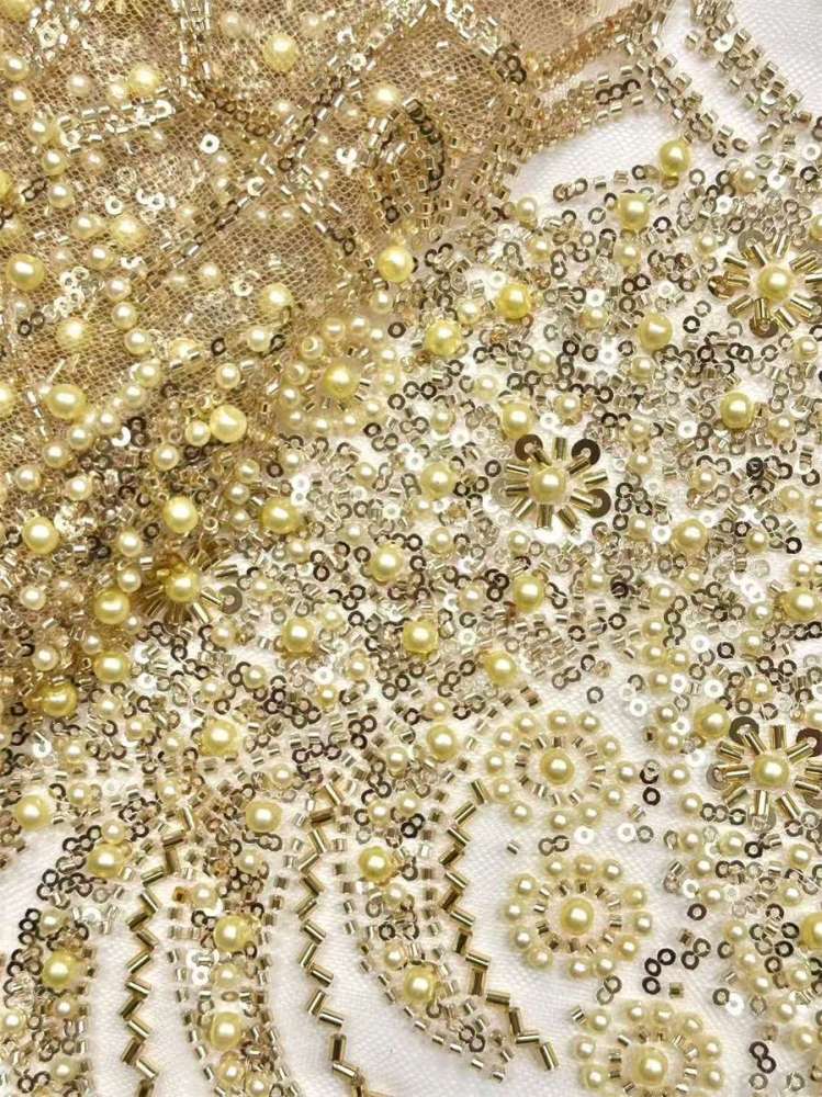 Beaded Tulle Fabric - 5 Yards | COD HN555