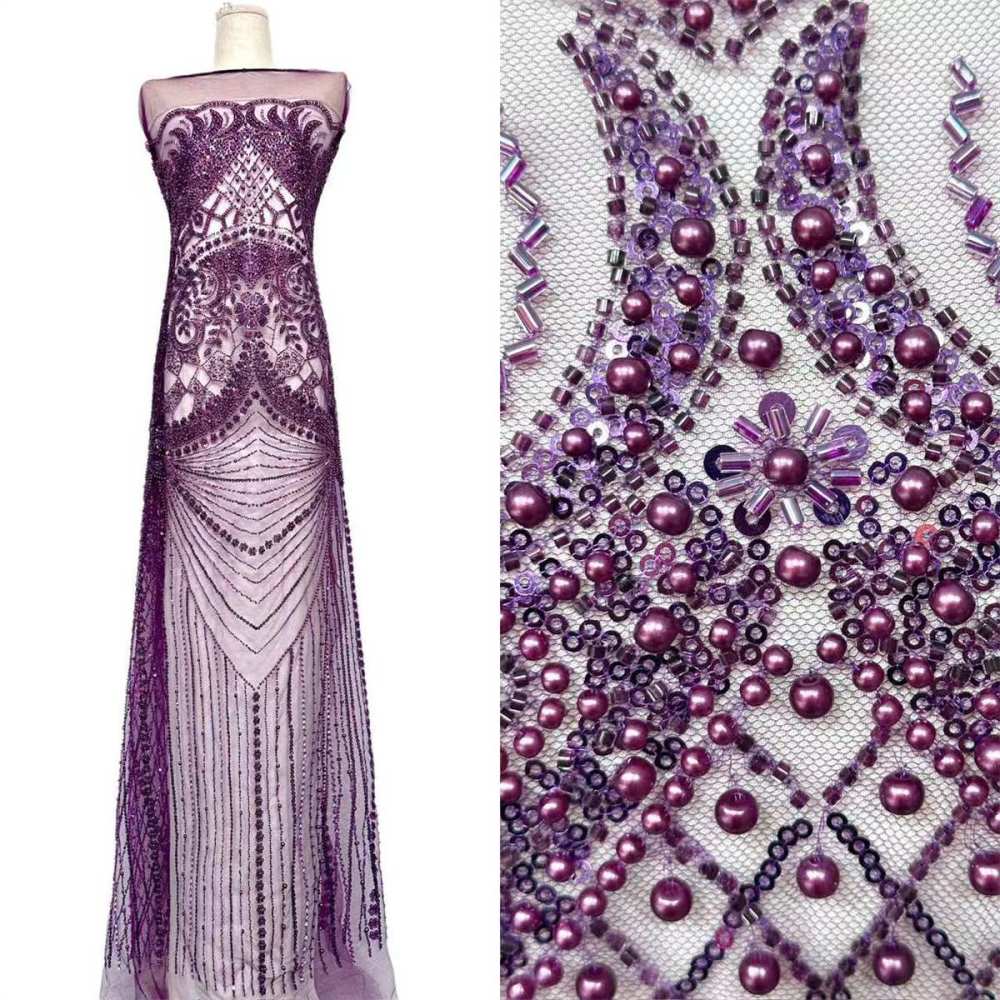 Beaded Tulle Fabric - 5 Yards | COD HN555