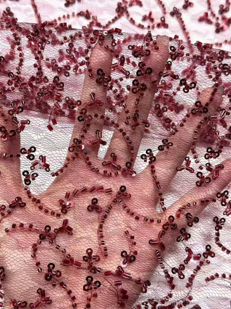 Beaded Tulle Fabric - 5 Yards | COD HN556