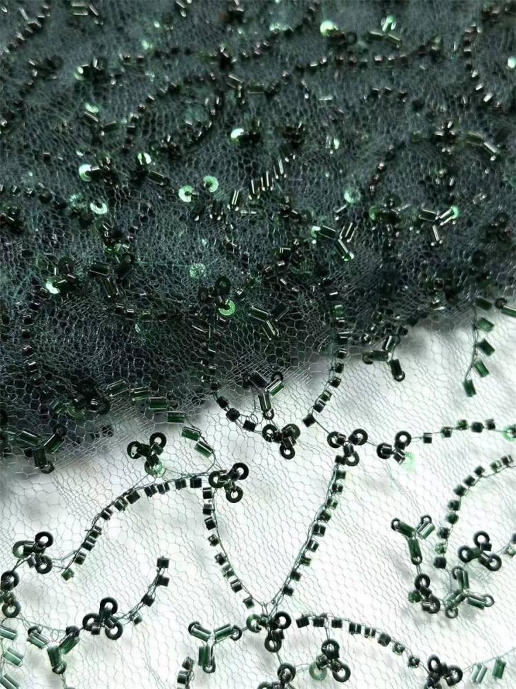 Beaded Tulle Fabric - 5 Yards | COD HN556