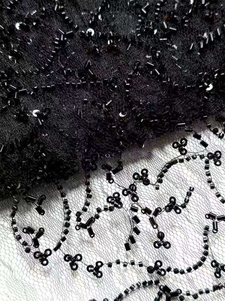 Beaded Tulle Fabric - 5 Yards | COD HN556