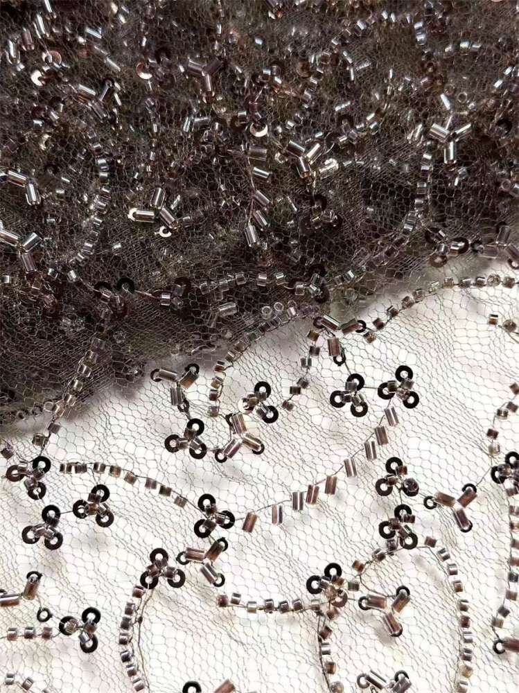 Beaded Tulle Fabric - 5 Yards | COD HN556
