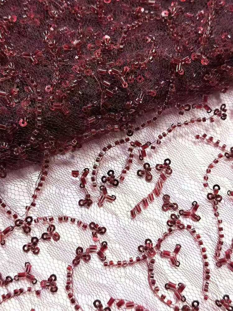 Beaded Tulle Fabric - 5 Yards | COD HN556