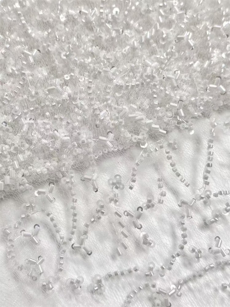 Beaded Tulle Fabric - 5 Yards | COD HN556