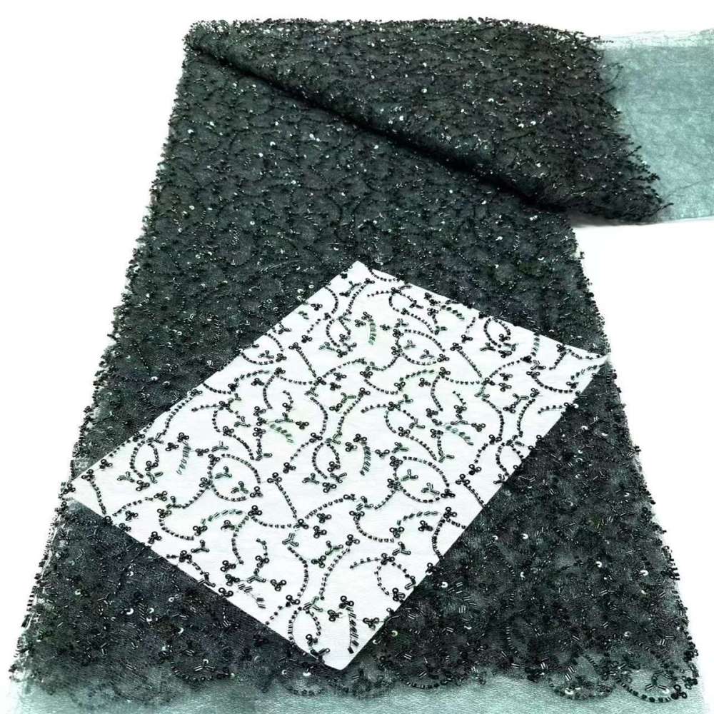 Beaded Tulle Fabric - 5 Yards | COD HN556