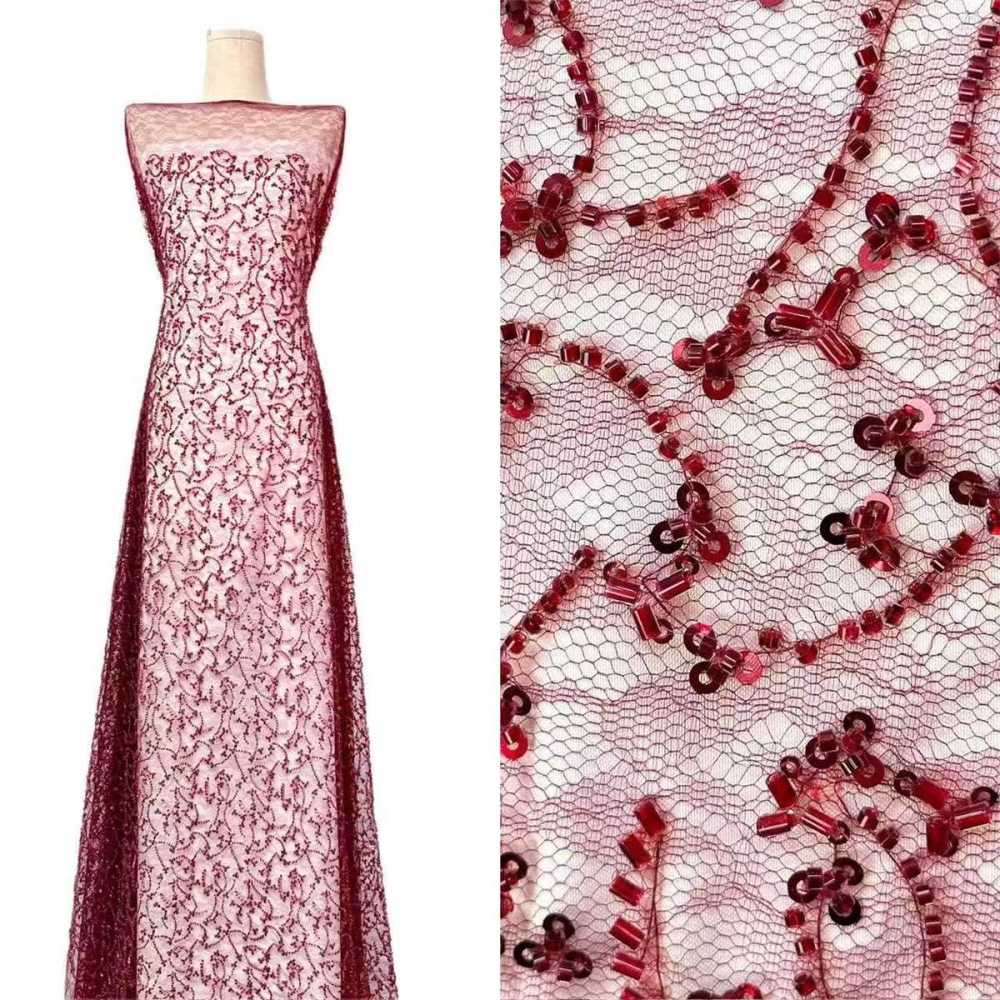 Beaded Tulle Fabric - 5 Yards | COD HN556