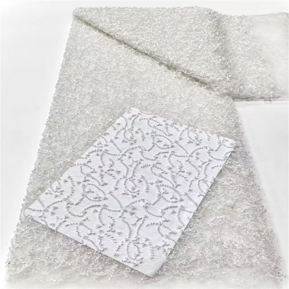 Beaded Tulle Fabric - 5 Yards | COD HN556