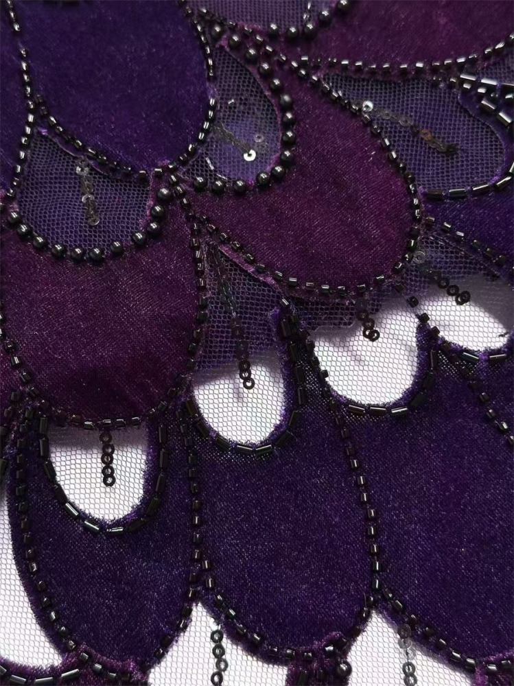 Beaded Tulle Fabric - 5 Yards | COD HN559