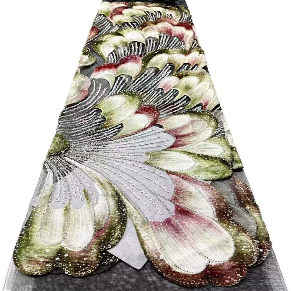 Beaded Tulle Fabric - 5 Yards | COD HN562
