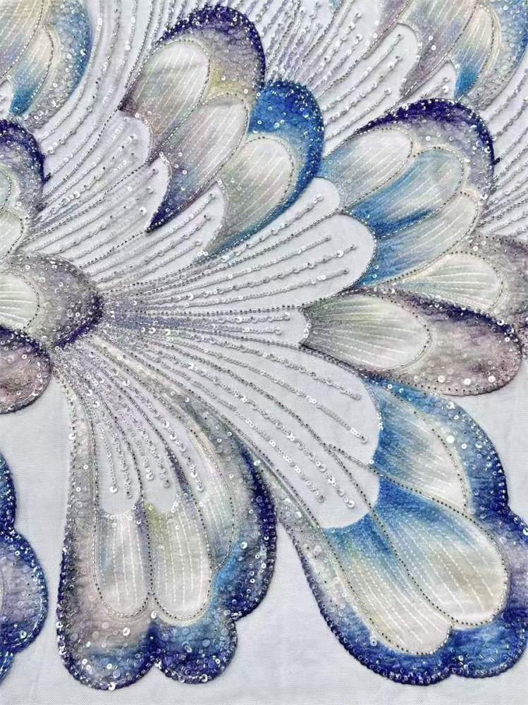 Beaded Tulle Fabric - 5 Yards | COD HN562