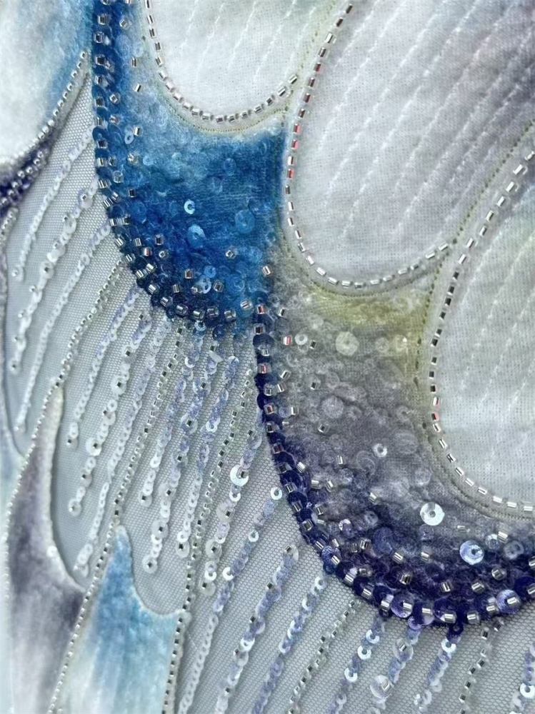 Beaded Tulle Fabric - 5 Yards | COD HN562
