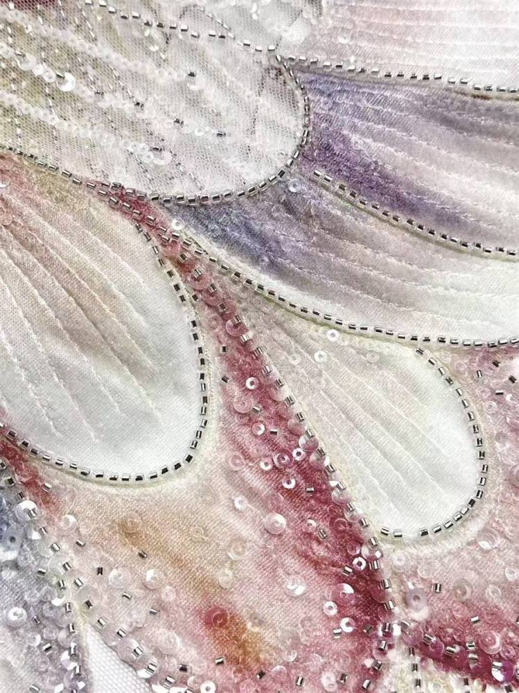 Beaded Tulle Fabric - 5 Yards | COD HN562