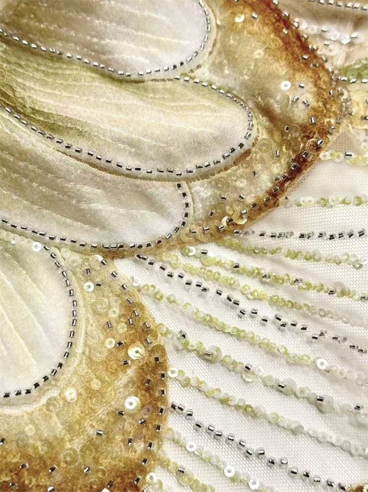 Beaded Tulle Fabric - 5 Yards | COD HN562