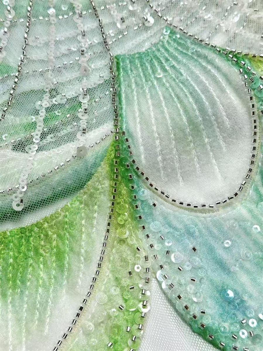 Beaded Tulle Fabric - 5 Yards | COD HN562