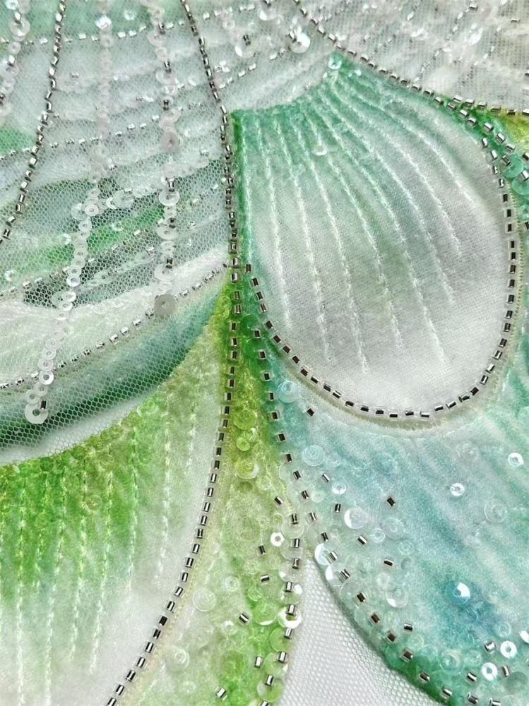 Beaded Tulle Fabric - 5 Yards | COD HN562