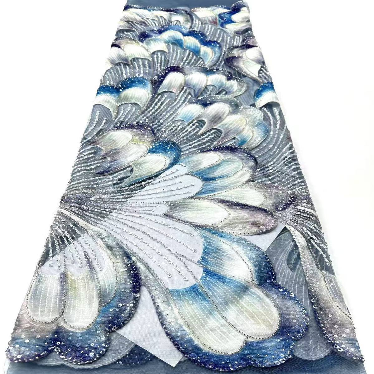 Beaded Tulle Fabric - 5 Yards | COD HN562