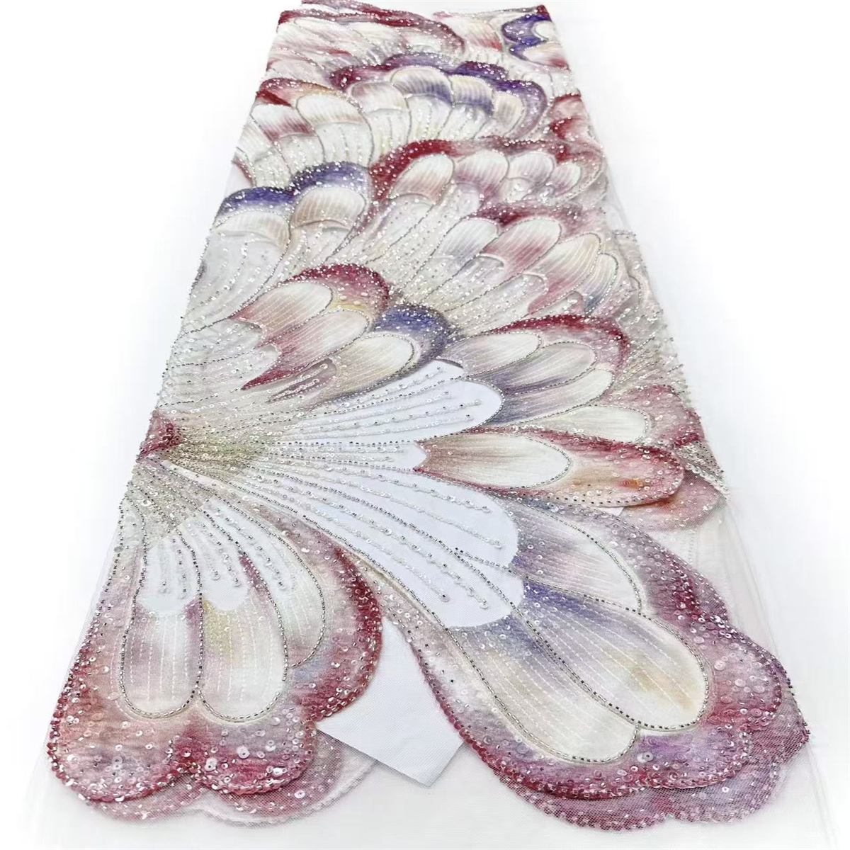 Beaded Tulle Fabric - 5 Yards | COD HN562