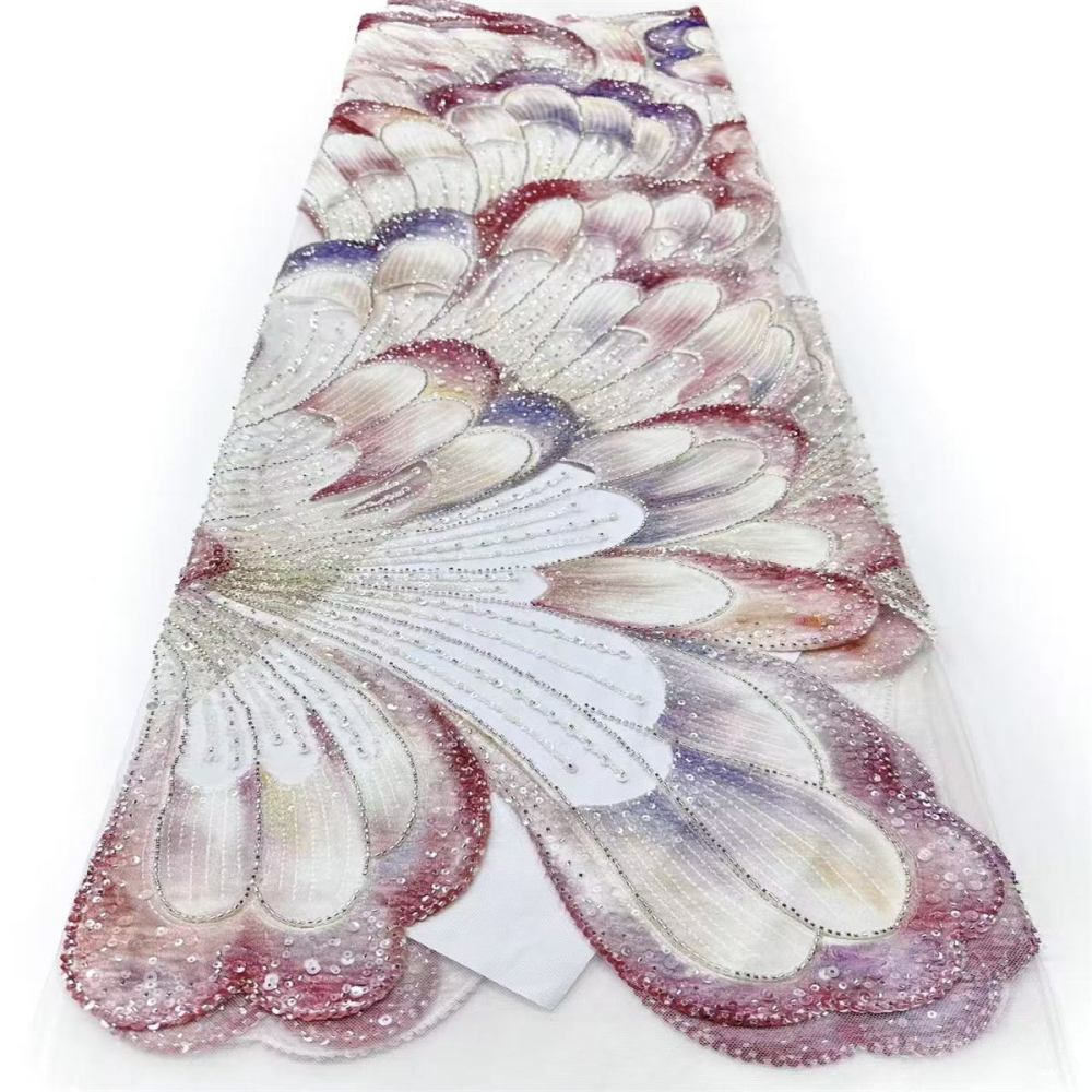 Beaded Tulle Fabric - 5 Yards | COD HN562